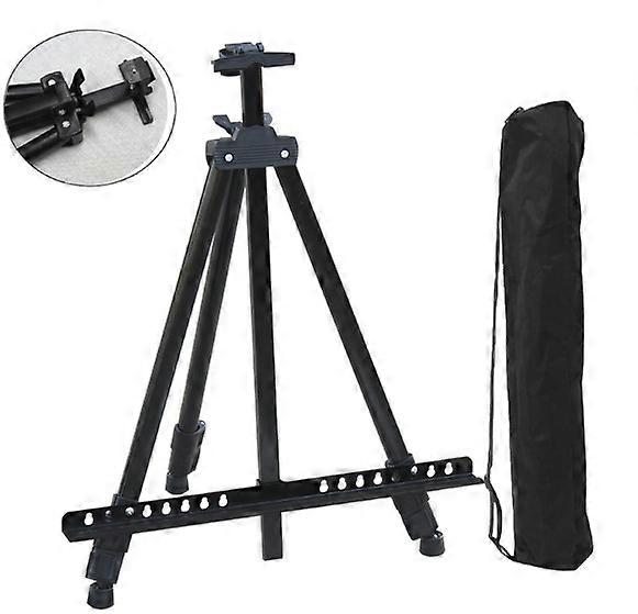 Reinforced Artist Easel, Extra Thick Aluminum Metal Display Easel 21" to 70" Height Adjustable with Portable Bag for Display