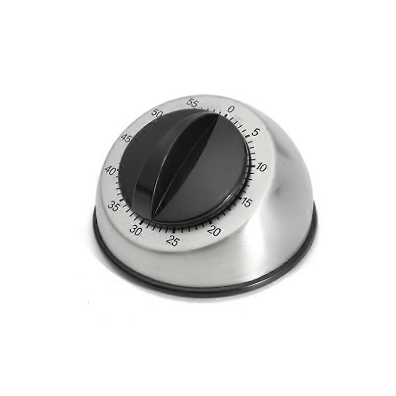 Egg Kitchen Timer Stainless Steel Mechanical Rotating Alarm 60 Minute Countdown Timer for Cooking Learning