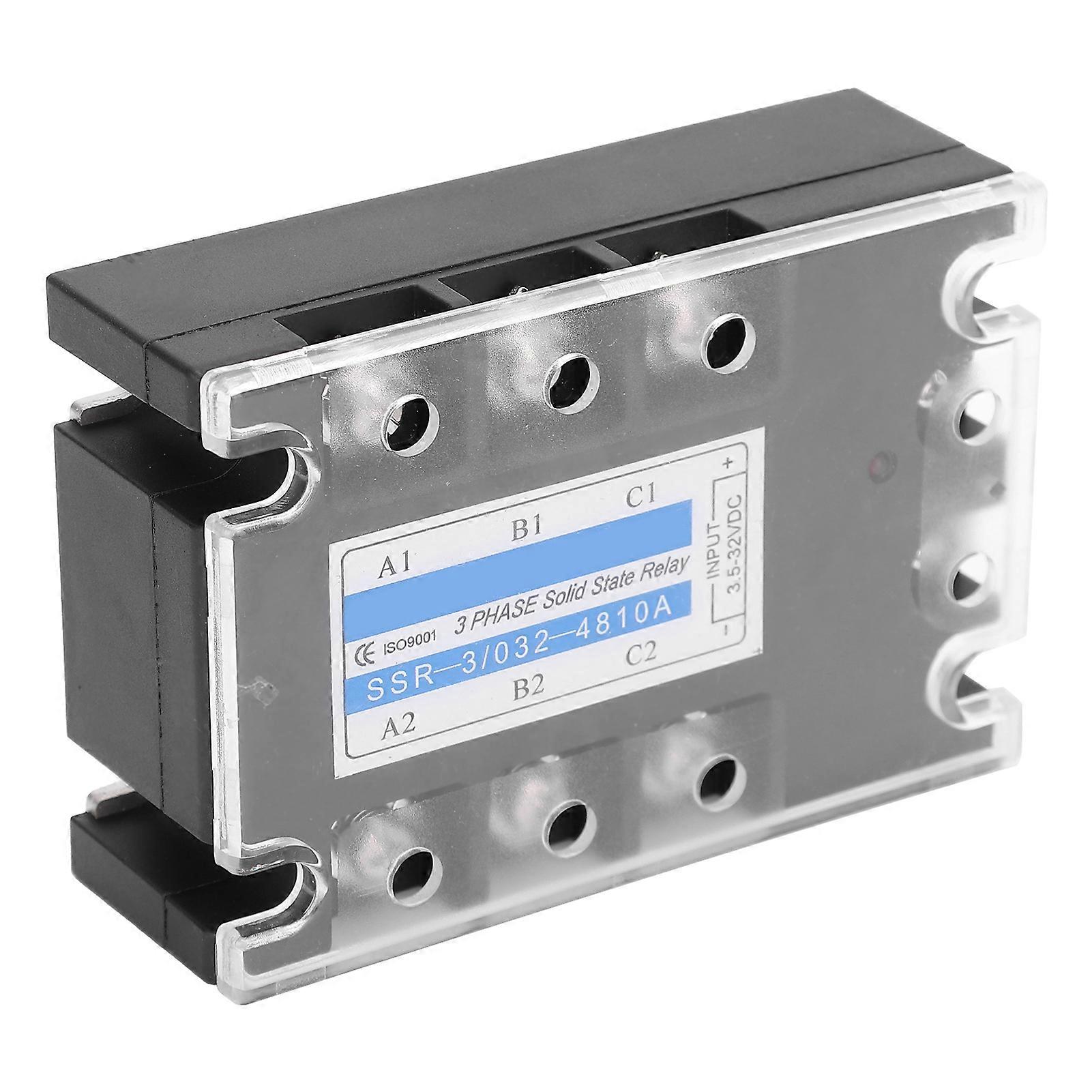 3 Phase SSR DC Control AC 480V Solid State Relay Industrial Supplies SSR-3 D4810 10A
