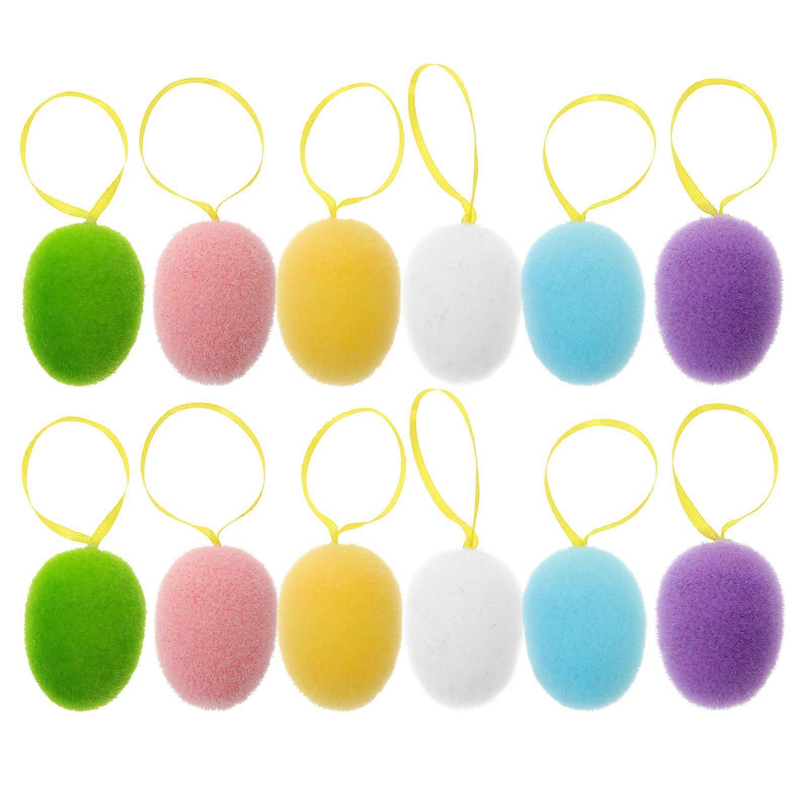 24pcs Easter Eggs Hanging Ornaments Easter Hanging Eggs Easter Decorations Decorative Eggs