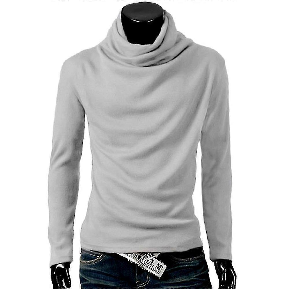 Männer Einfarbige Rollkragenpullover Langarm Basic Tops Casual Winter Herbst Cowl Neck Pullover Strickwaren