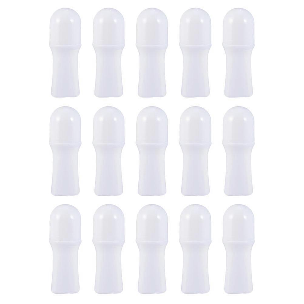 15pcs Refillable Roller Bottles Plastic Essential Oils Roller Containers (50ml)