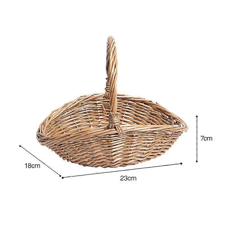 Wicker Picnic Basket Empty Basket Eggs Candy Storage Basket Flower Storage Basket