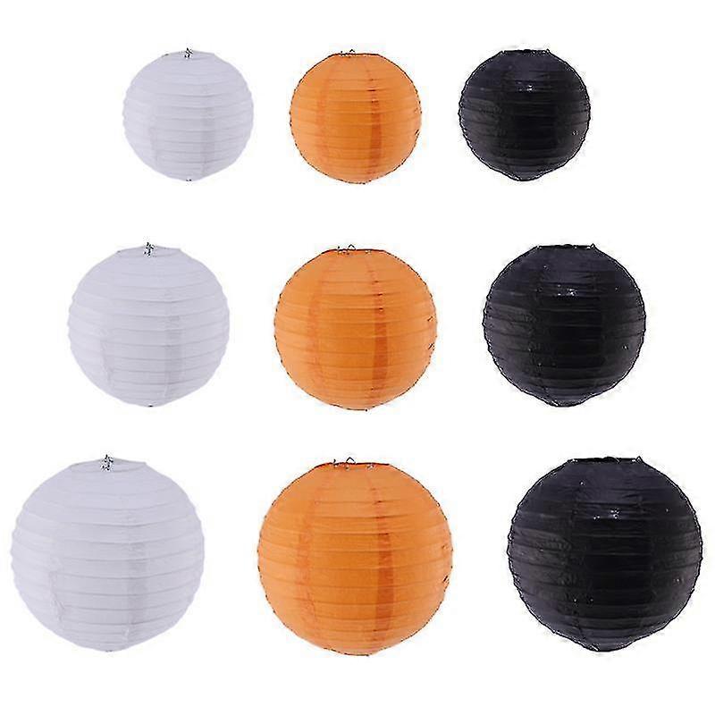 9個折りたたみ式ウェディングペーパーランタンギングデコレーション