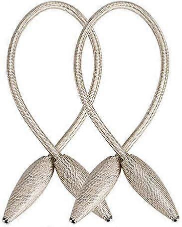2 Pieces Curtain Tiebacks hooks Hand Knitting Window Holdbacks Holder - Curtain Ropes Drape for Home and Office Decoration