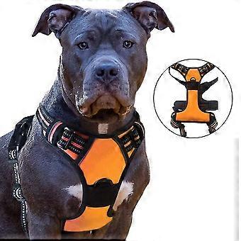 Dog Harness,no-pull Pet Harness With 1 Leash Clips,adjustable Soft Padded Dog Vest,reflective No-choke Pet Oxford Vest With Easy Control Handle
