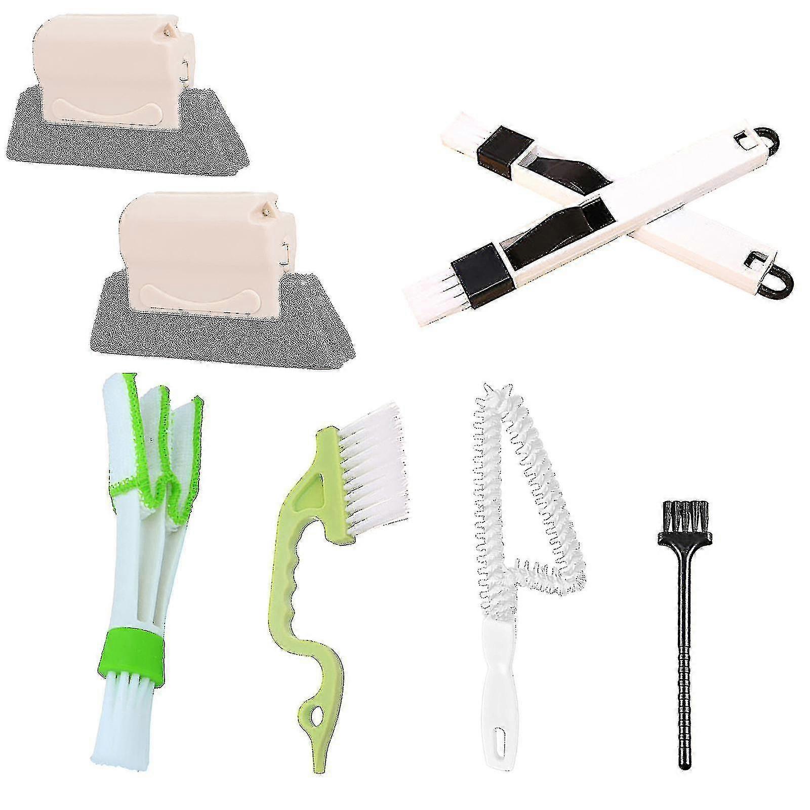8 قطع باليد الأخدود الفجوات أدوات التنظيف ، نافذة الباب المسار أدوات التنظيف -