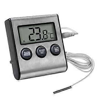 Termômetro de geladeira, Monitor de termômetro LCD digital com termômetro de temperatura de geladeira de sonda -50 a 70