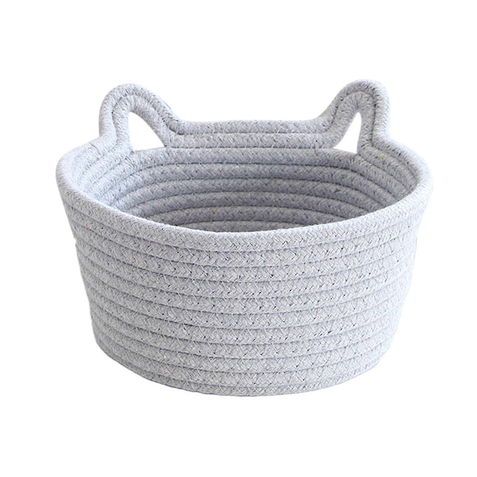 Woven Storage Basket Toy Desktop Organizer Box (Style C)