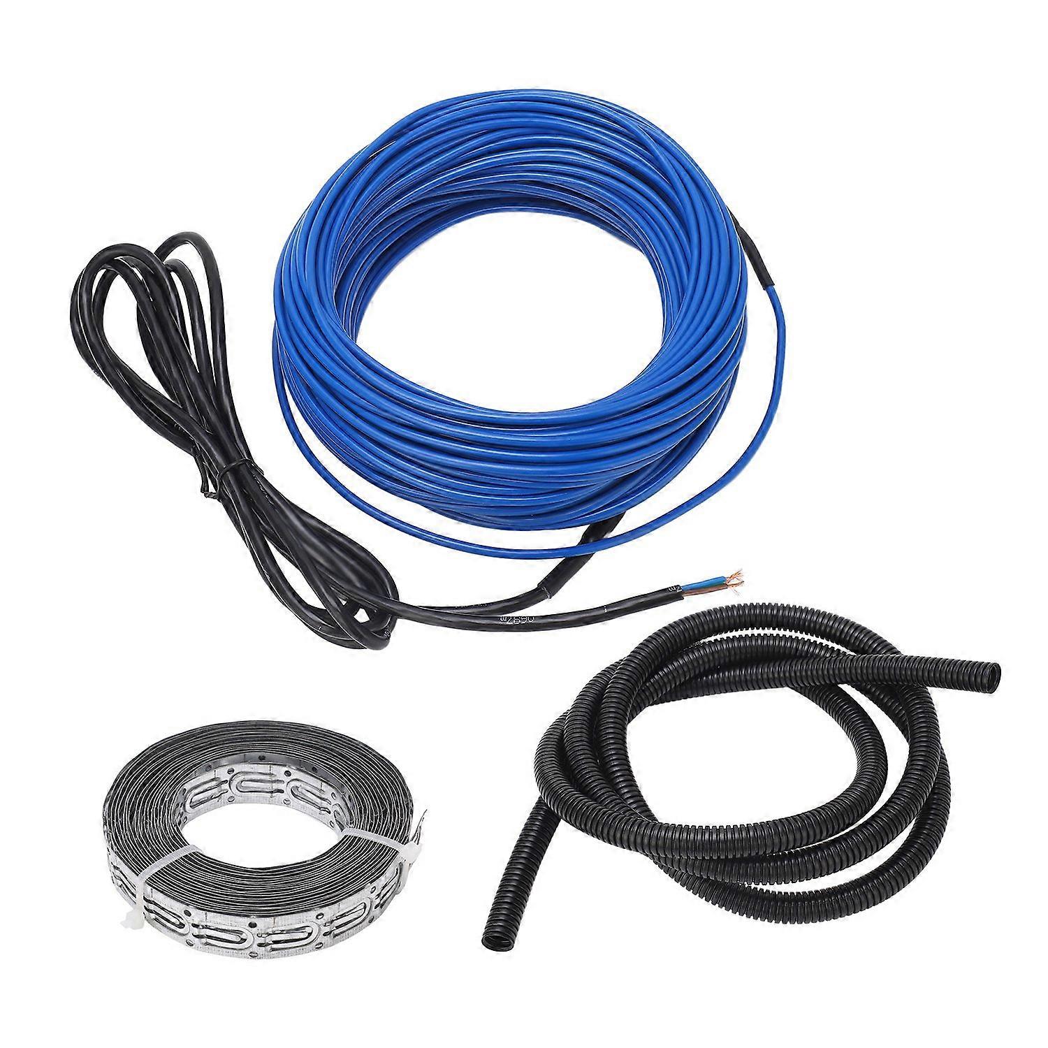 15M 1.5m² Pipe Heat Cable 15W/M 225W/PC Self Regulating Heating Tape with Fixed Belt Cable Protector