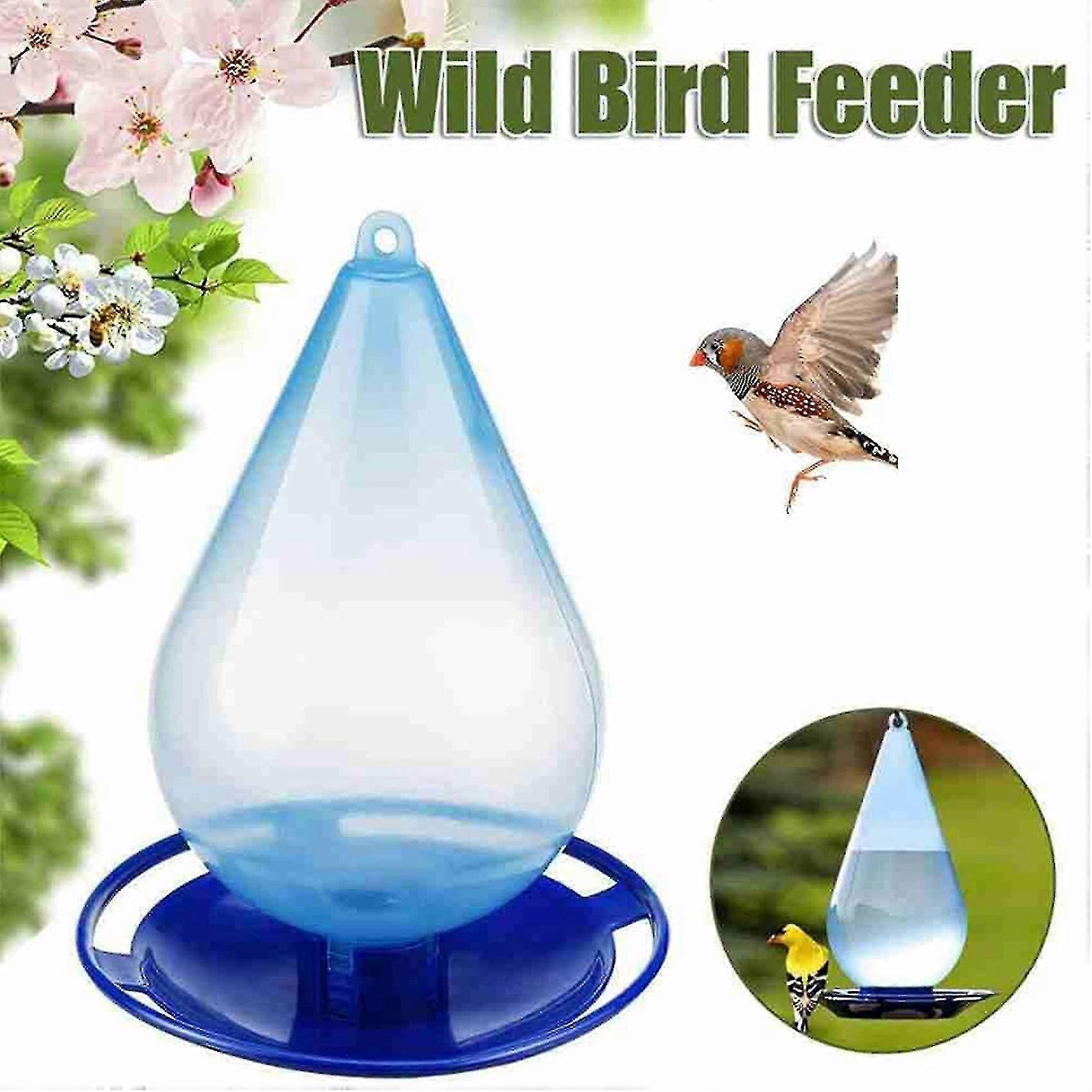 Automatic Bird Water Feeder Water Droplet Shaped Bird Waterer Easy Hanging Bird Feeder With Hook Bi