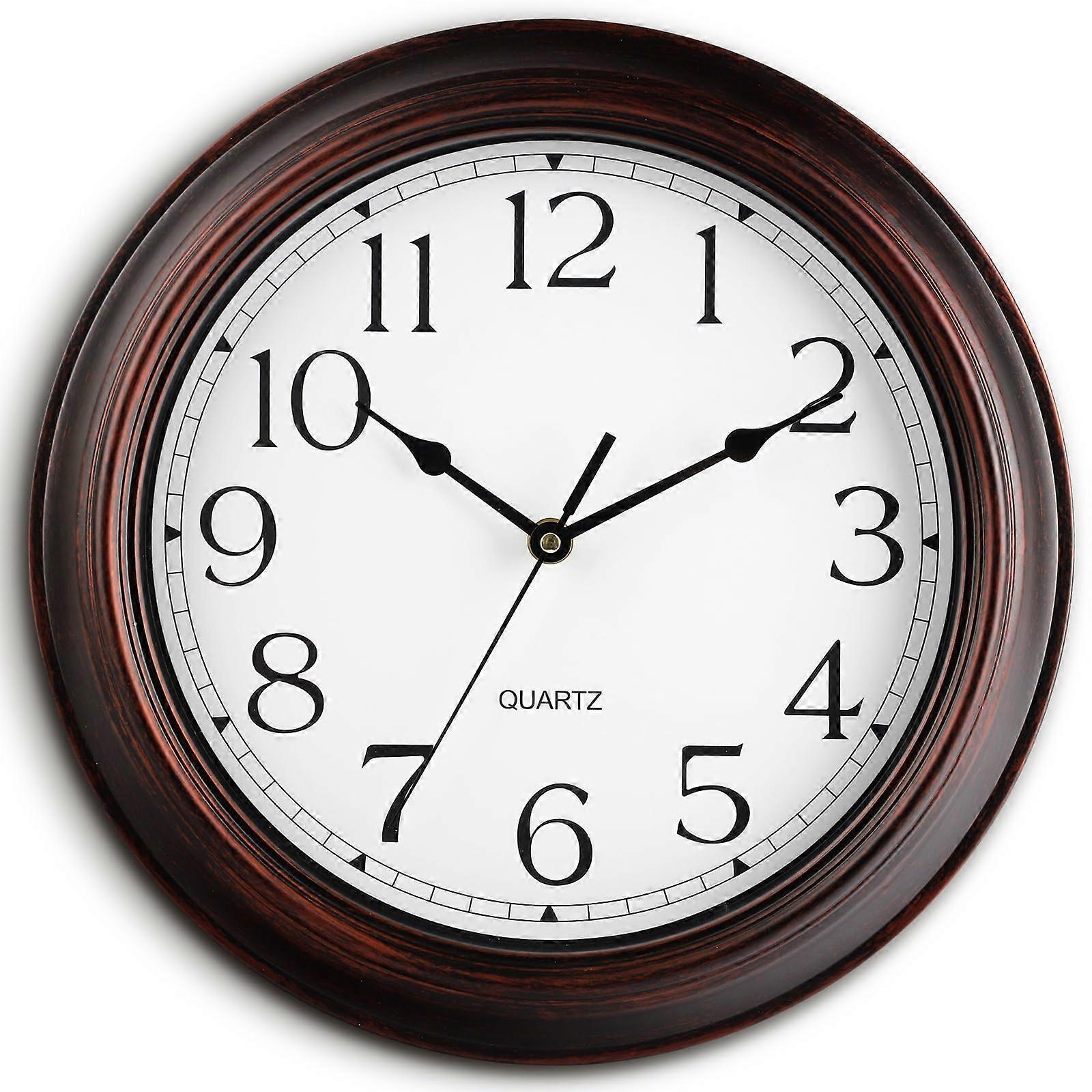 Silent Wall Clock 14-Inch Vintage Rustic Decor For Living Room And Kitchen