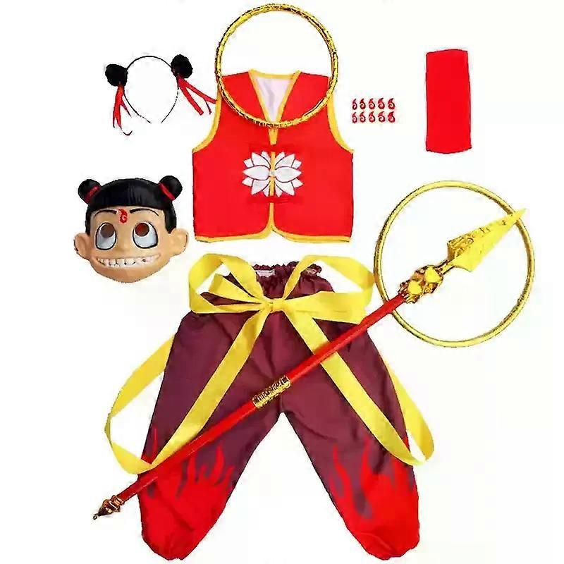 Devil Boy Advent Party Performance Same Style Nezha Clothes Cosplay Anime Performance Jumpsuit