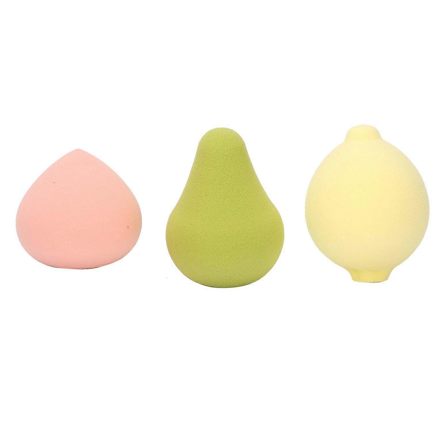 3PCS Multicolored Makeup Sponge Set for Flawless Foundation Blending