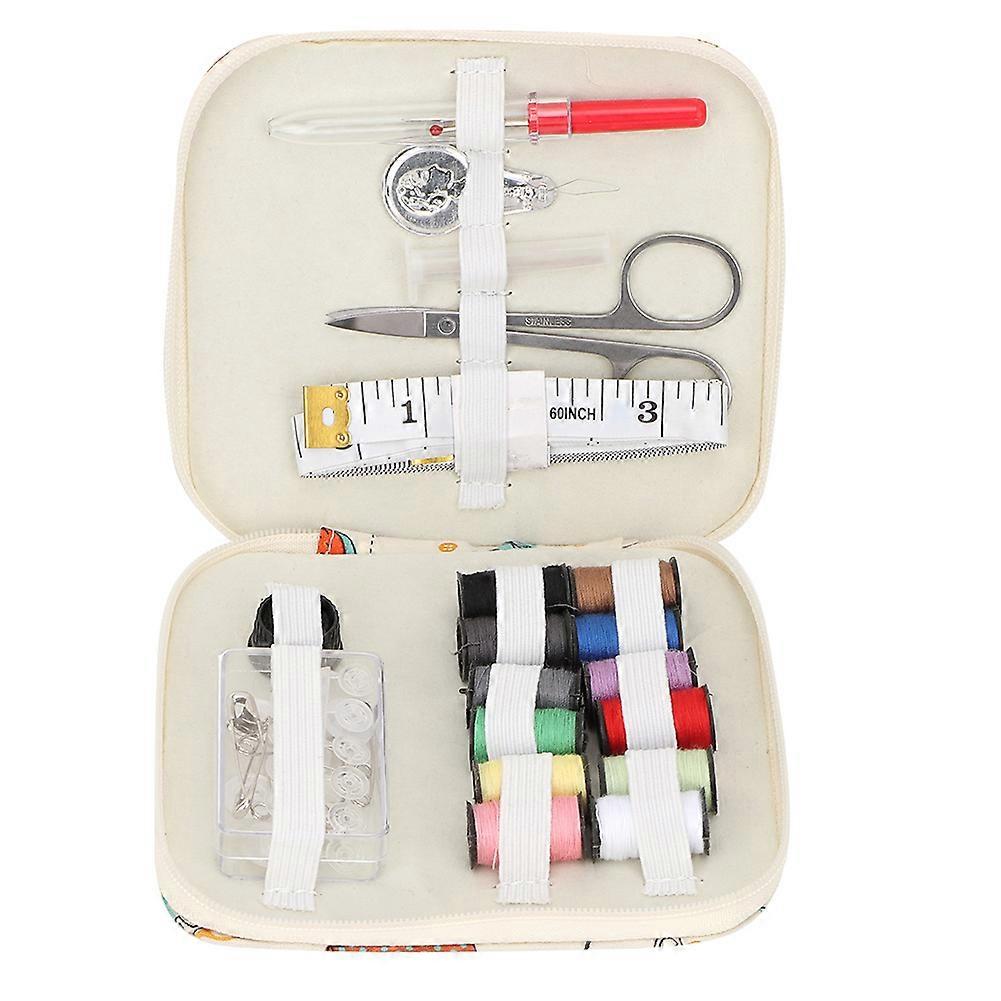 Portable Square Sewing Box Kit Storage Needle Thread Threader Scissor Measure Sewing Tool (#2)