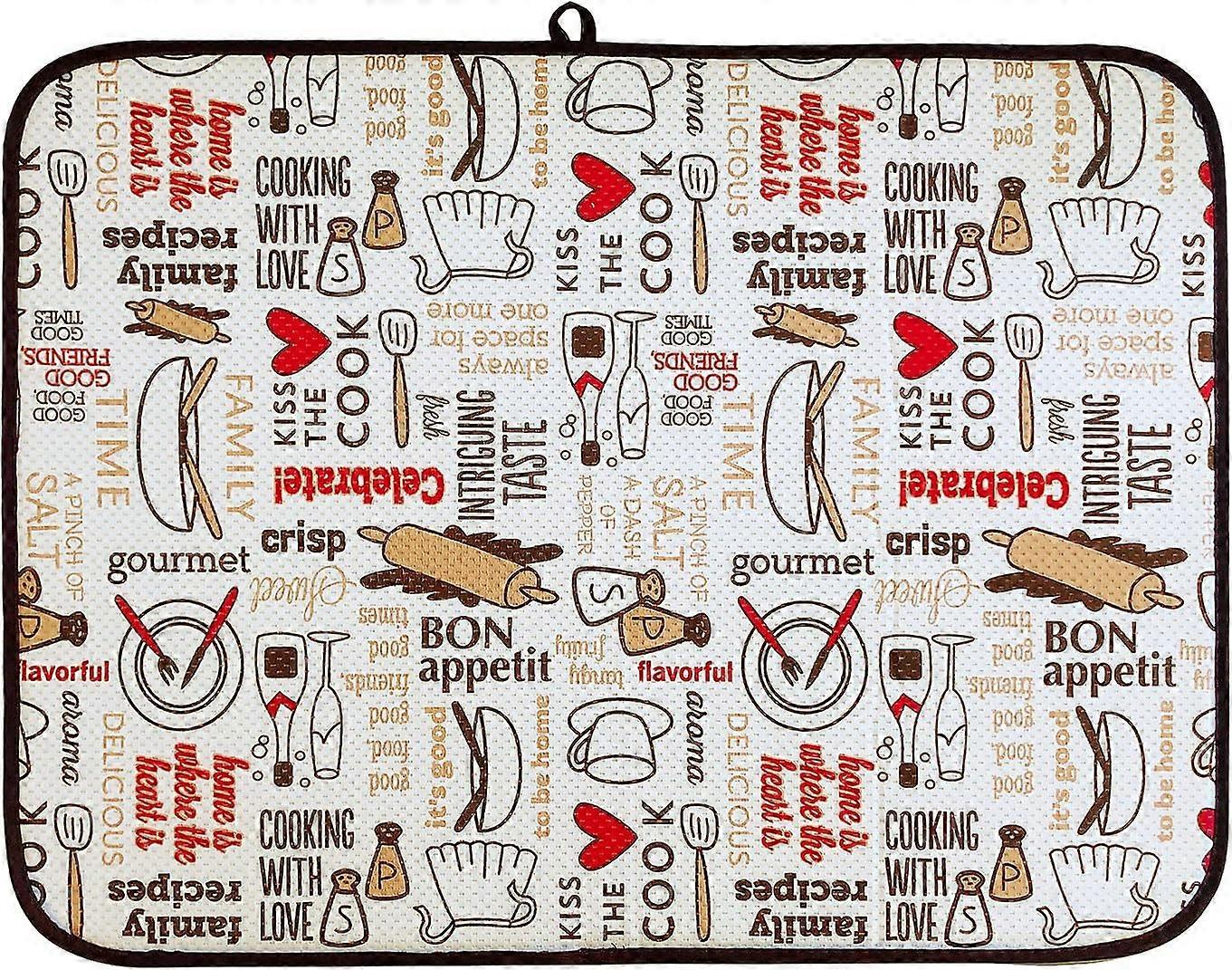 Dish drain mat, microfiber, heat resistant, suitable for kitchen utensils