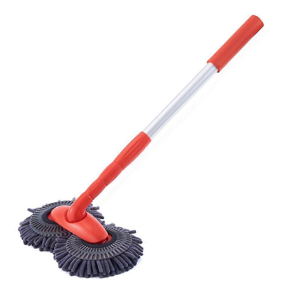 Car Wash Brush, Soft Bristle Double~Head Chenille Wash Brush with Extendable Handle, for Scratch~Free Cleaning MK9862
