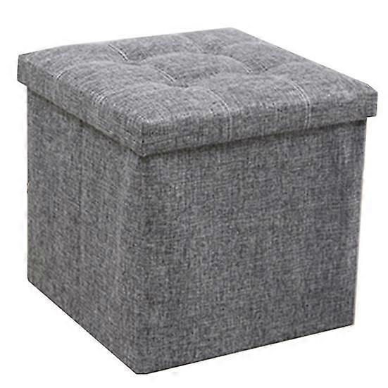 Storage Stool Multi-functional Foldable Large Capacity Waterproof Fabric Bedroom Bench Foot Rest Stool with Padded Seat Sundries Organization Pouf