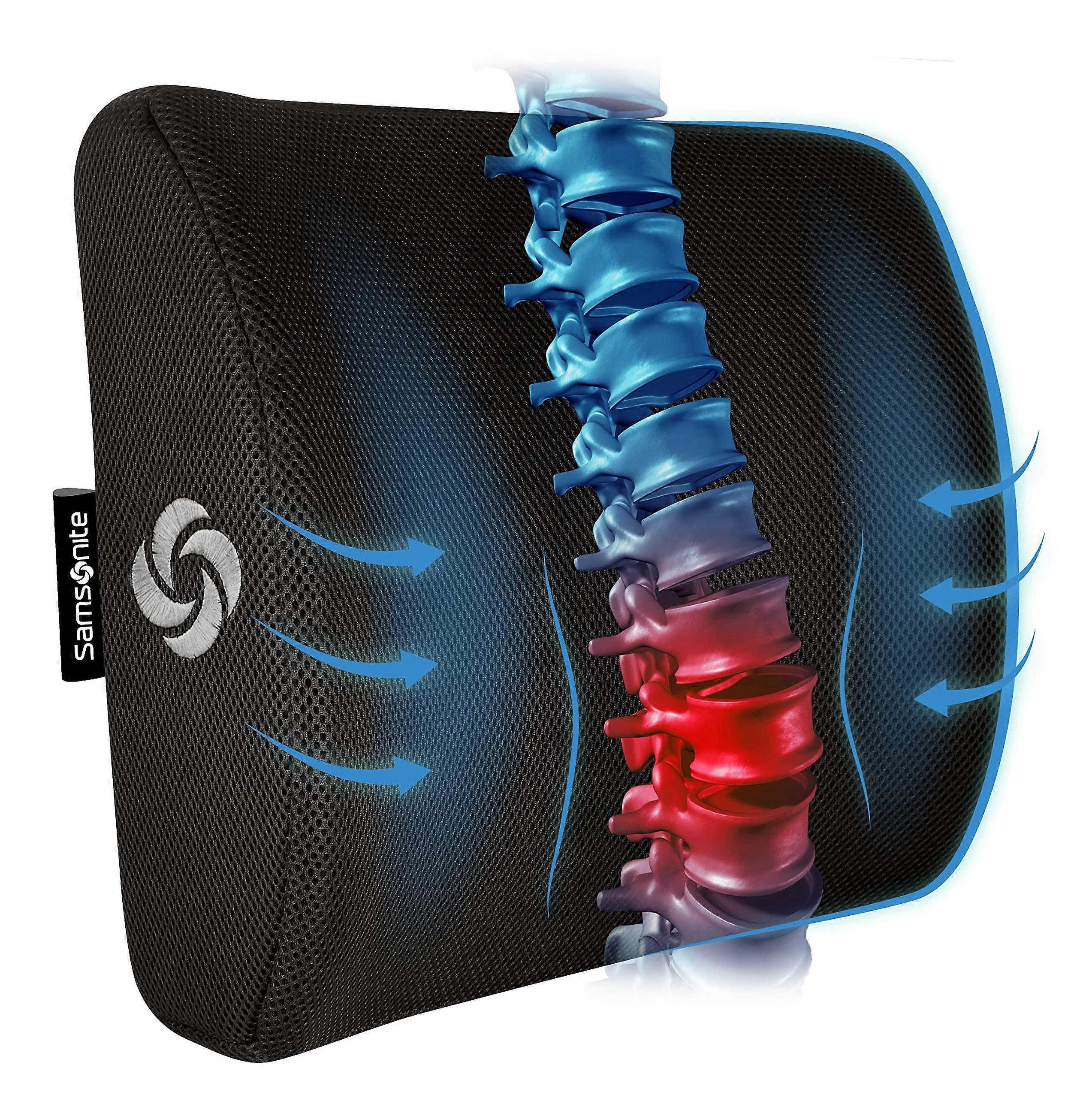 Memory Foam Lumbar Support Pillow for Office Chair & Car Seat Versatile Cushion
