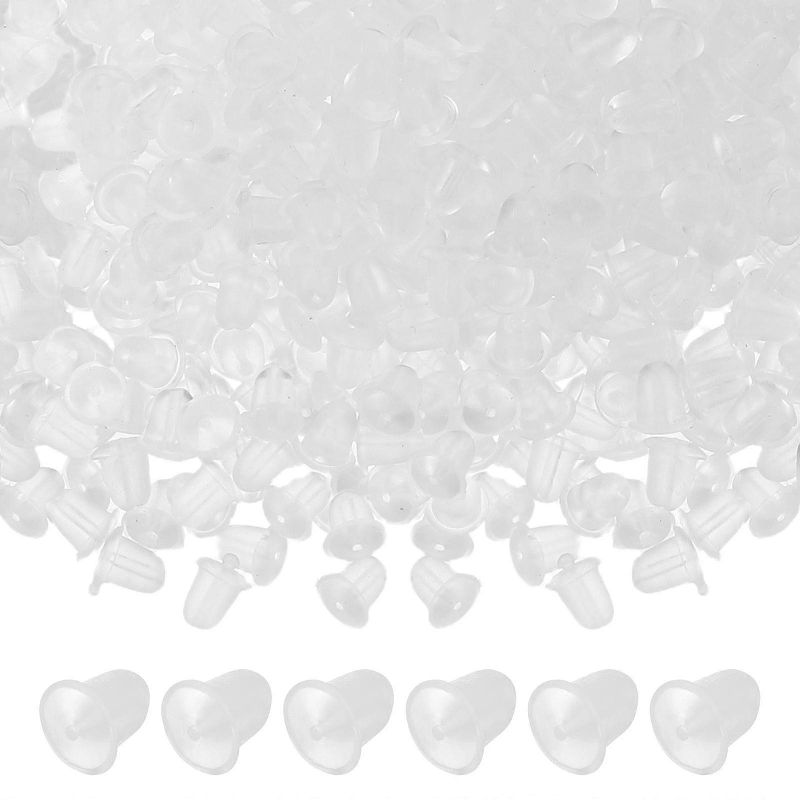 3000pcs Clear Silicone Earring Backs For Studs Comfortable Ear Plugs Diy Earring Accessories Secure Earring Backings For Diy