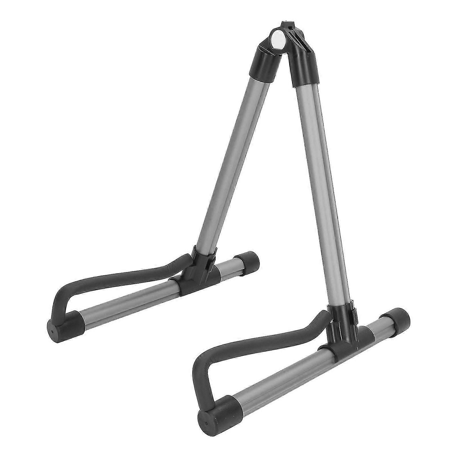 2024 Foldable Guitar Stand Adjustable Metal Folding Instrument Stand compatible String Instruments Gray