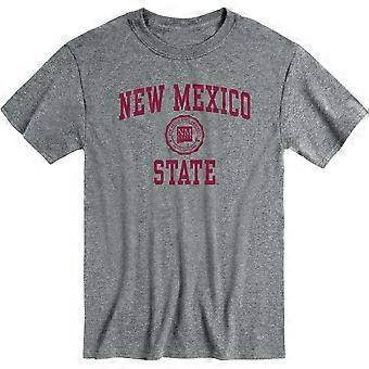 New Mexico St - Charcoal Heather - Short Sleeve T-Shirt, Unisex, Heritage Logo, NCAA Colleges