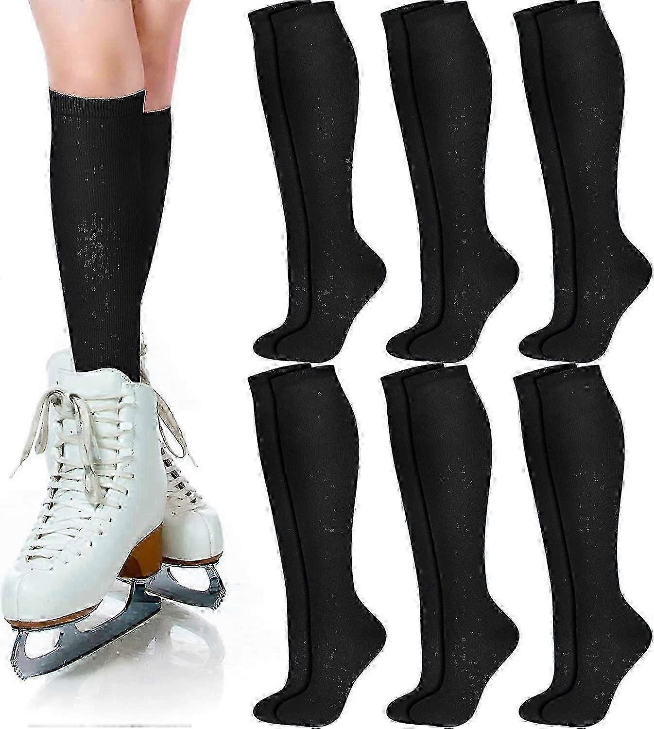 Unittype 6 Çift Tekerlekli Paten Çorapları Diz Çorapları Paten Atletik Spor Çorapları Çizgili