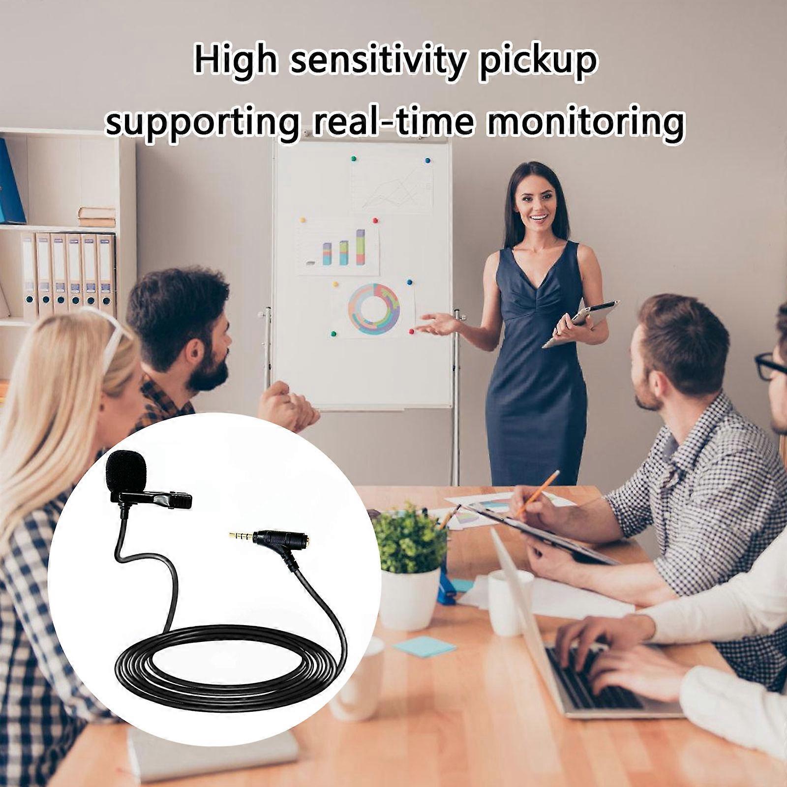 Corded Lavalier Microphone 3.5mm Clip On Mic for Voice Amplifier and 3.5 Auditory Devices