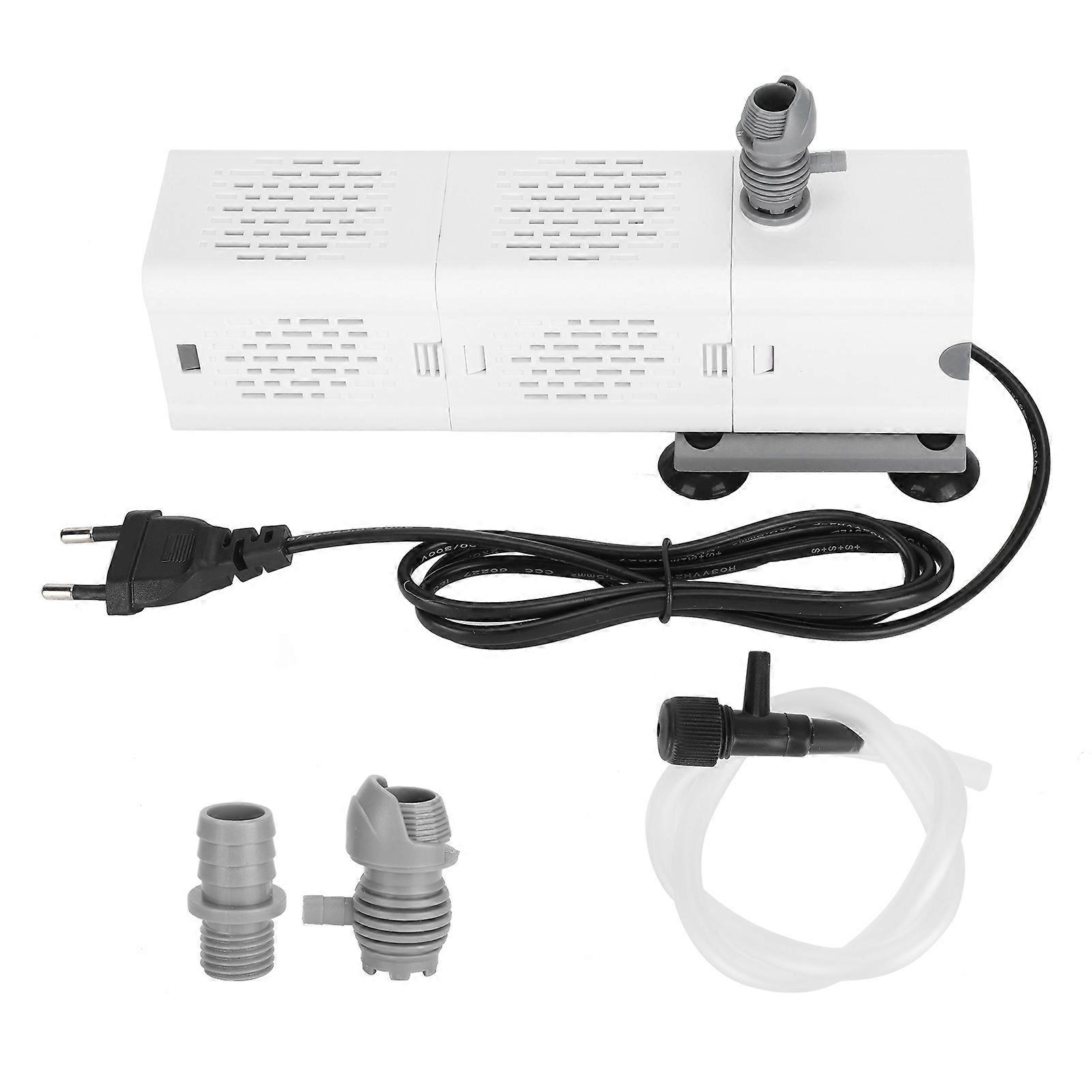 Fish Tank Built-In Filter with Circulation and Oxygen Increasing, EU Plug 220V/50Hz, Multifunctional Aquarium Accessory