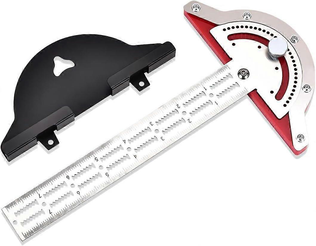 10 Inch Carpenter Square Carpenter's Marking Gauge 45/90 Degree Angle Ruler Caliper Ruler, Carpenter Square Set Measuring Tool for Woodworking Marking