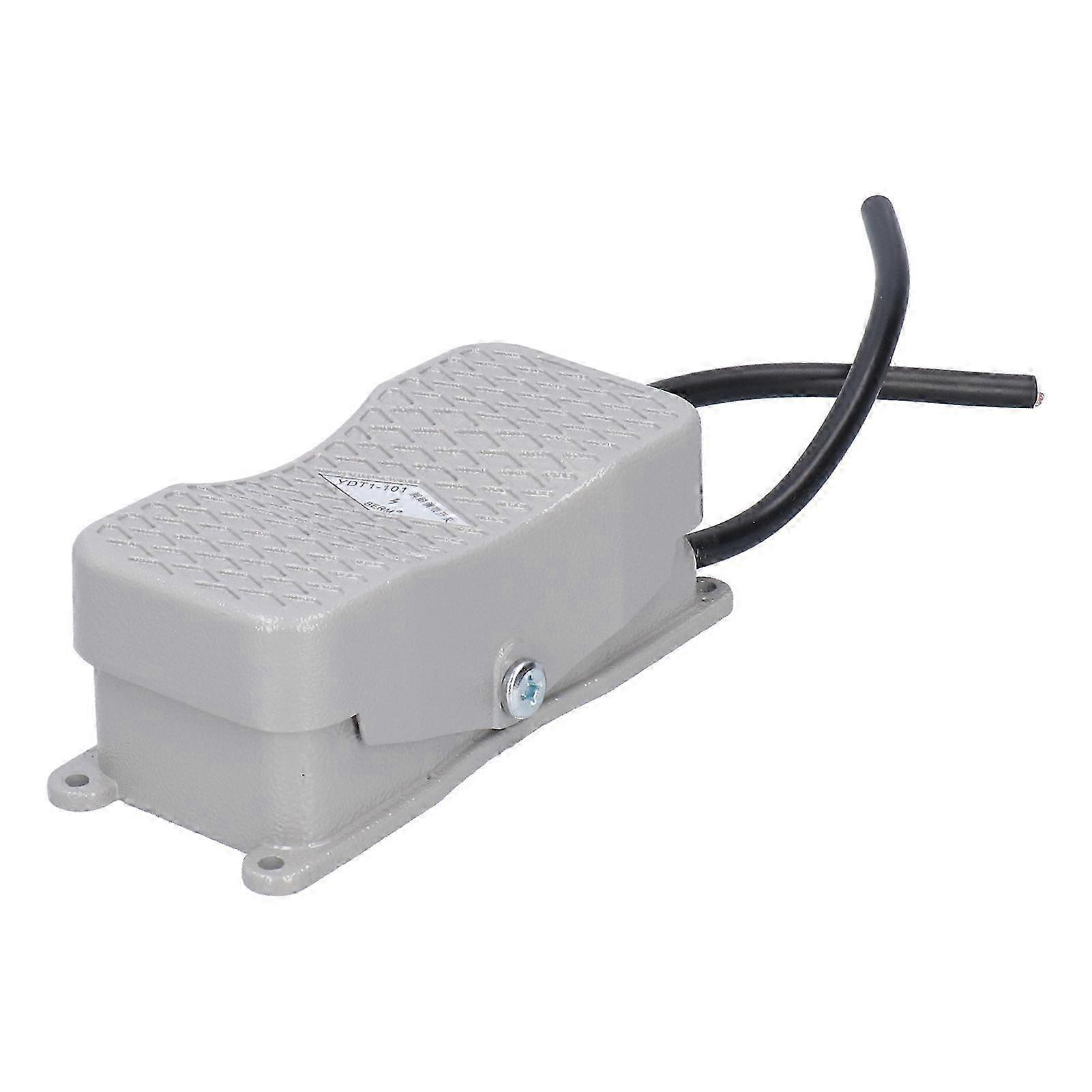BERM Foot Pedal Switch Metal NonSlip On Off Controller 250V YDT1101 for Automation Control