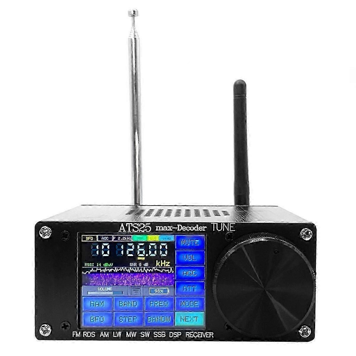 4.17 Air ATS25 Max جهاز فك ترميز كامل النطاق جهاز استقبال راديو FM RDS AM LW MW SW SSB DSP دعم جهاز استقبال 2.4 JS
