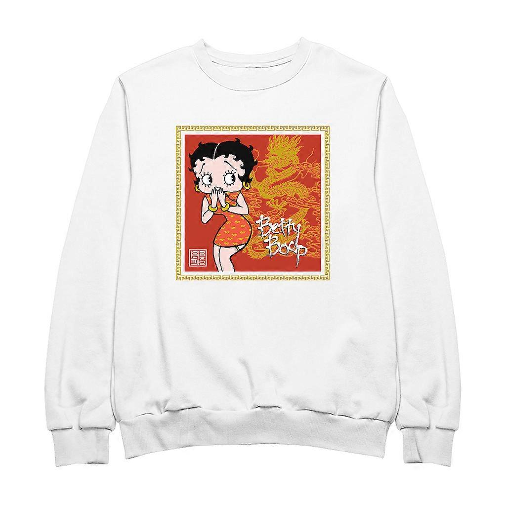 Betty Boop Dragon Background Women's Sweatshirt