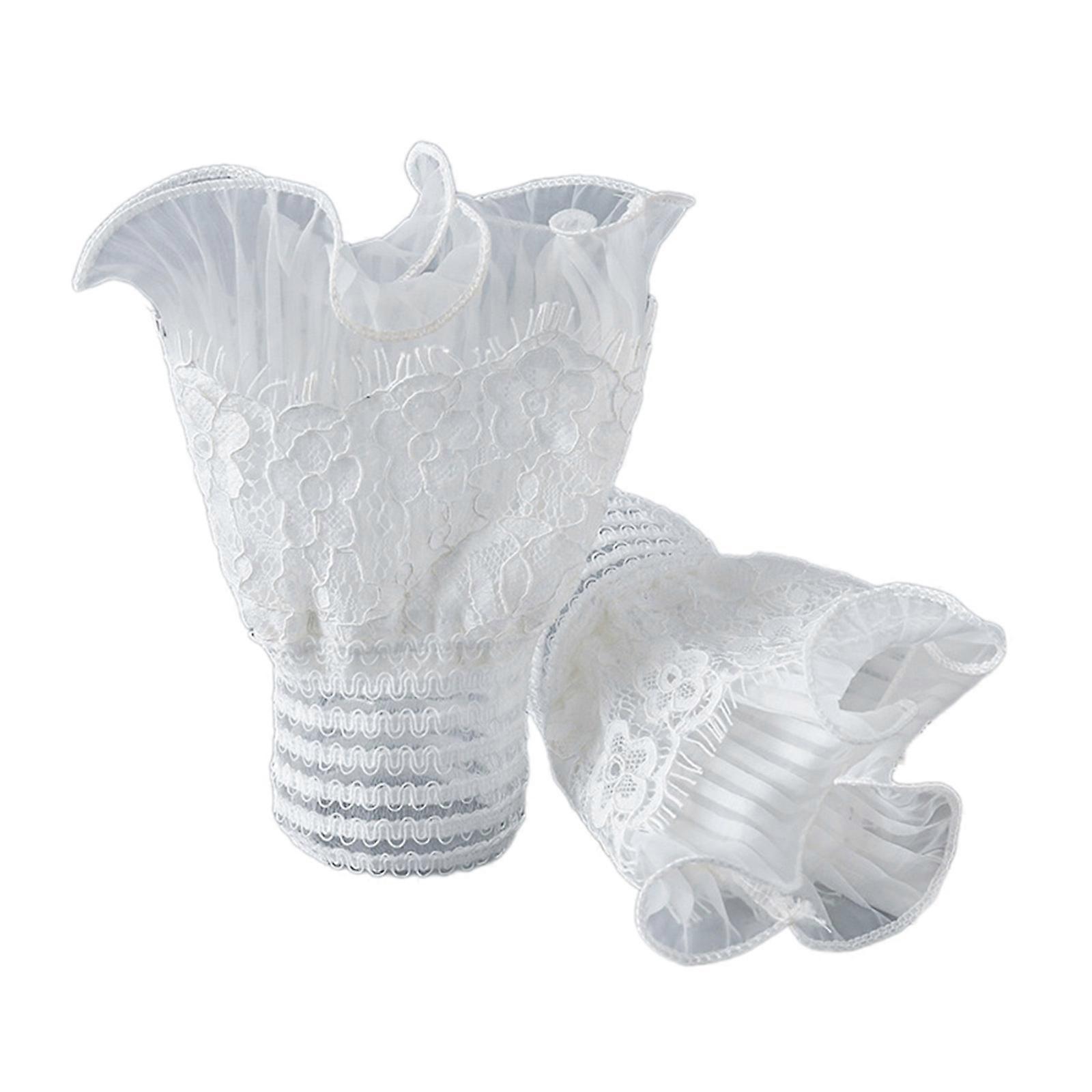 Fausses manches poignets poignets Poignets dentelle florale Poignet amovible Poignets Gants Faux poignets Jupe Pull Poignet Décors Blanc