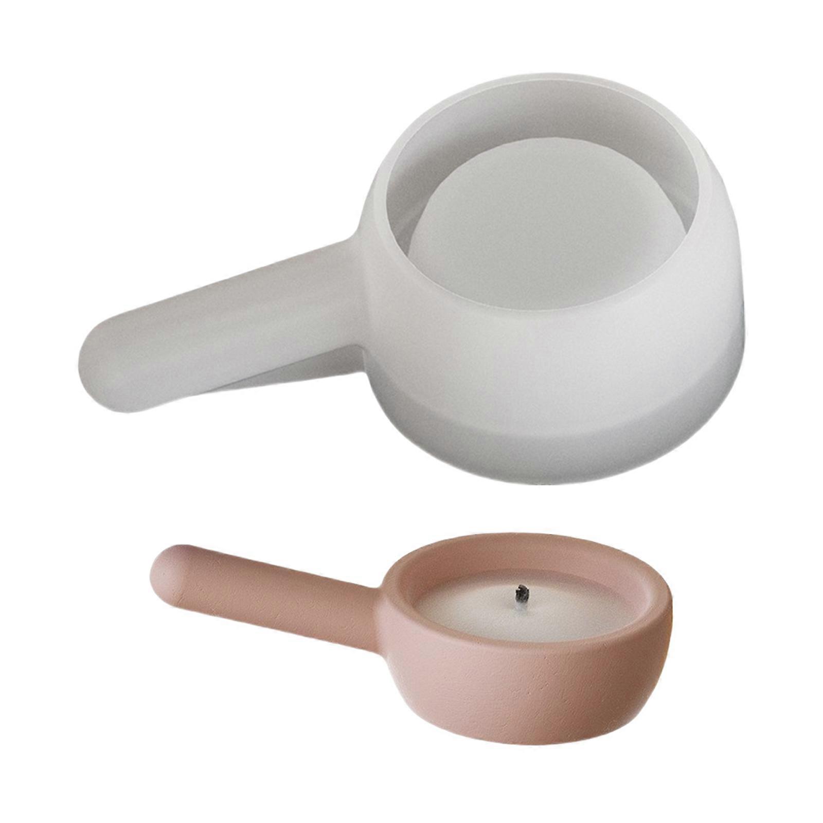 Reusable Silicone Frying Pan Mold for Custom Candle Holder Creations Designed for Homes Studios and Craft Classes