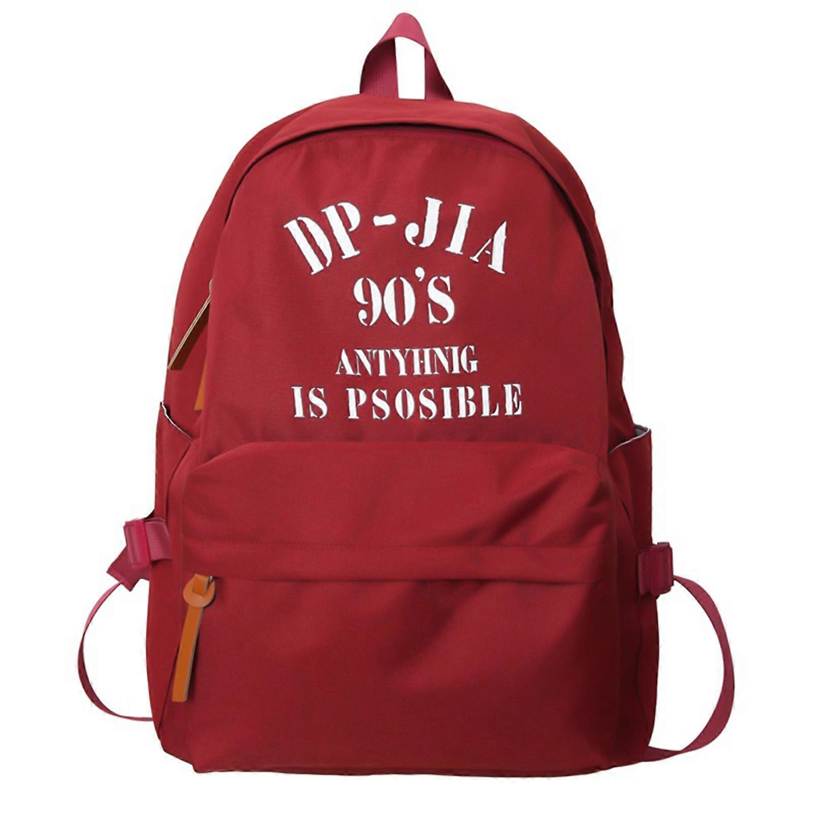 Multipurpose School Bag Large Capacity Backpack with Adjustable Strap Laptop Bags Rucksack for Students and Daily Use  Red