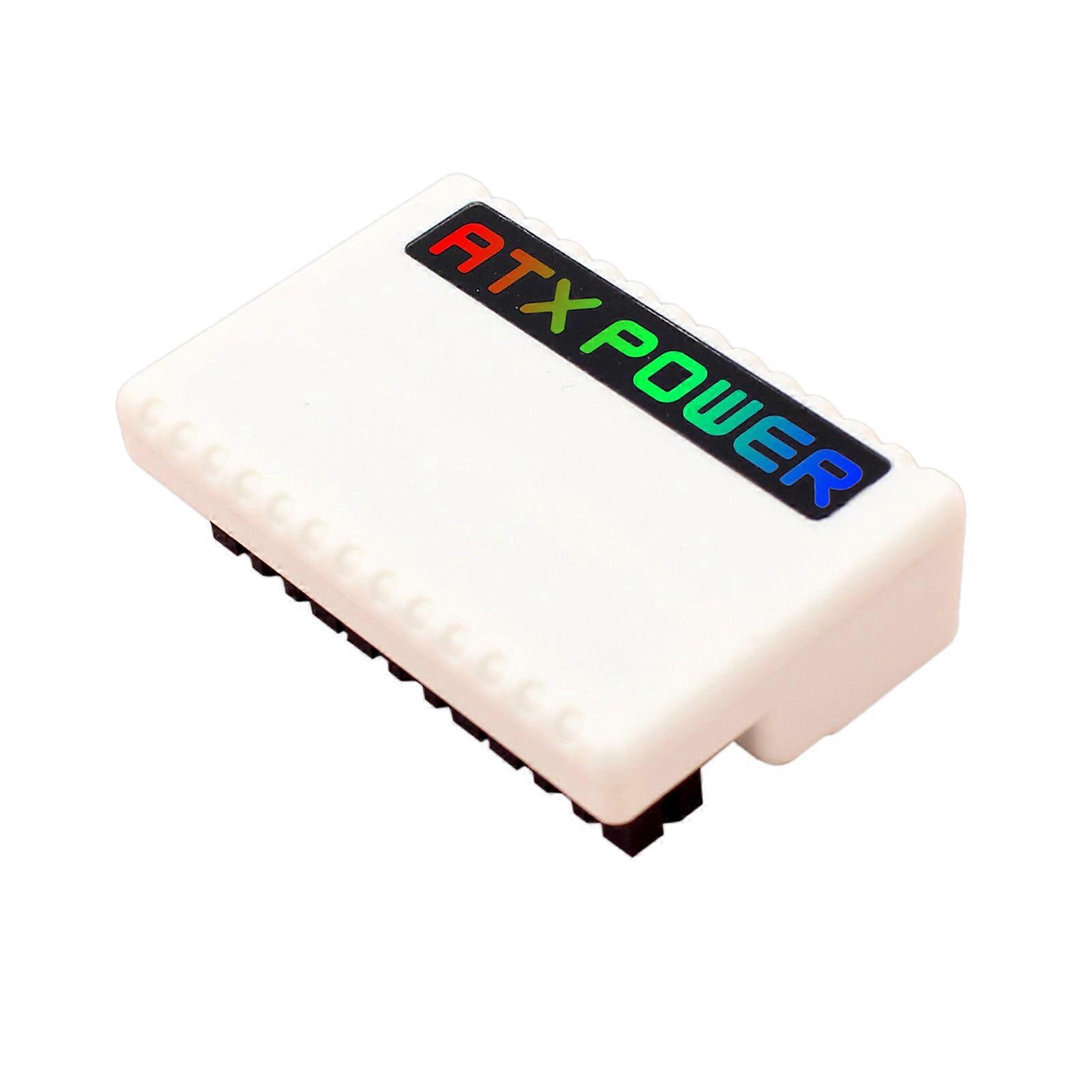 24P Power Adapter, 24Pin To 90Degree With ARGB 3Pin Light Effects For Desktops Chassis Mainboard Power Supply White