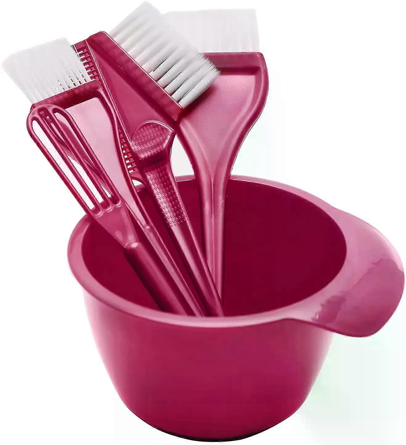Muggys 5Pcs Set Hair Dyeing Kit Hair Color Dye Bowl Stirring Brush For Hair Coloring Bleaching Salon