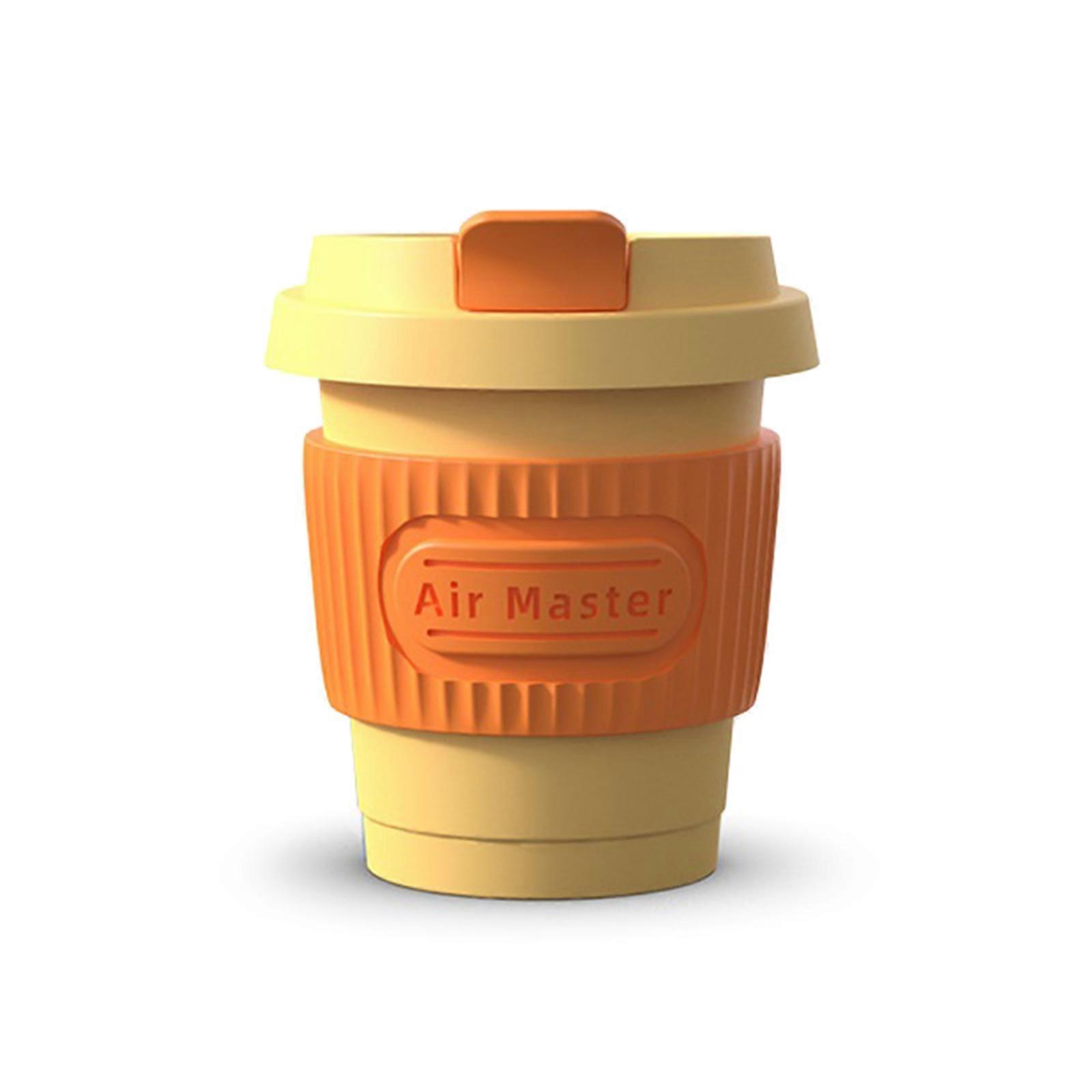 Niedliche Kaffeetasse Auto Lufterfrischer, Luftauslass Entlüftung Aromen Diffusor, Auto Innenraum Parfüm Dekoration Ornament hellgelb