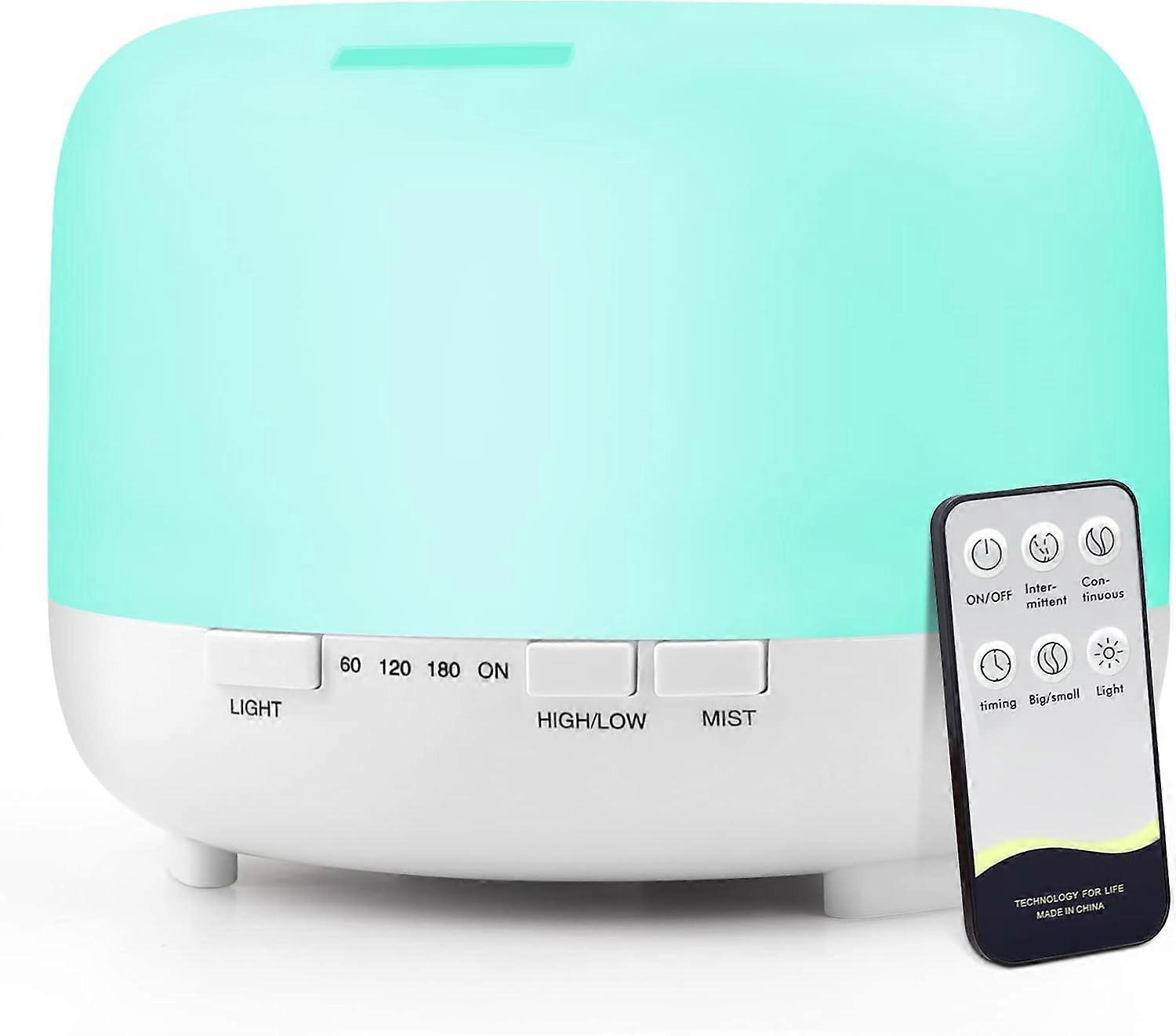 Ultrasonic Aromatherapy Diffuser, 500ml Capacity, Colour-Changing LED Light