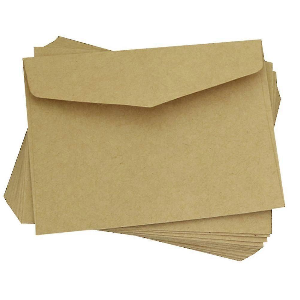 100pcs Vintage Kraft Envelopes Blank Envelopes Mini Envelopes Note Envelopes