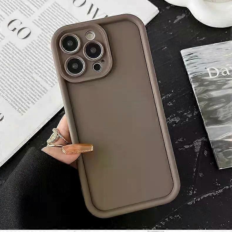 Solid Color Soft Silicone Case for iPhone 11 12 13 14 15 pro Max XS X XR 7 8 15 6 plus SE2020 Camera Lens Protection Full Cover Anti-glare Non-slip