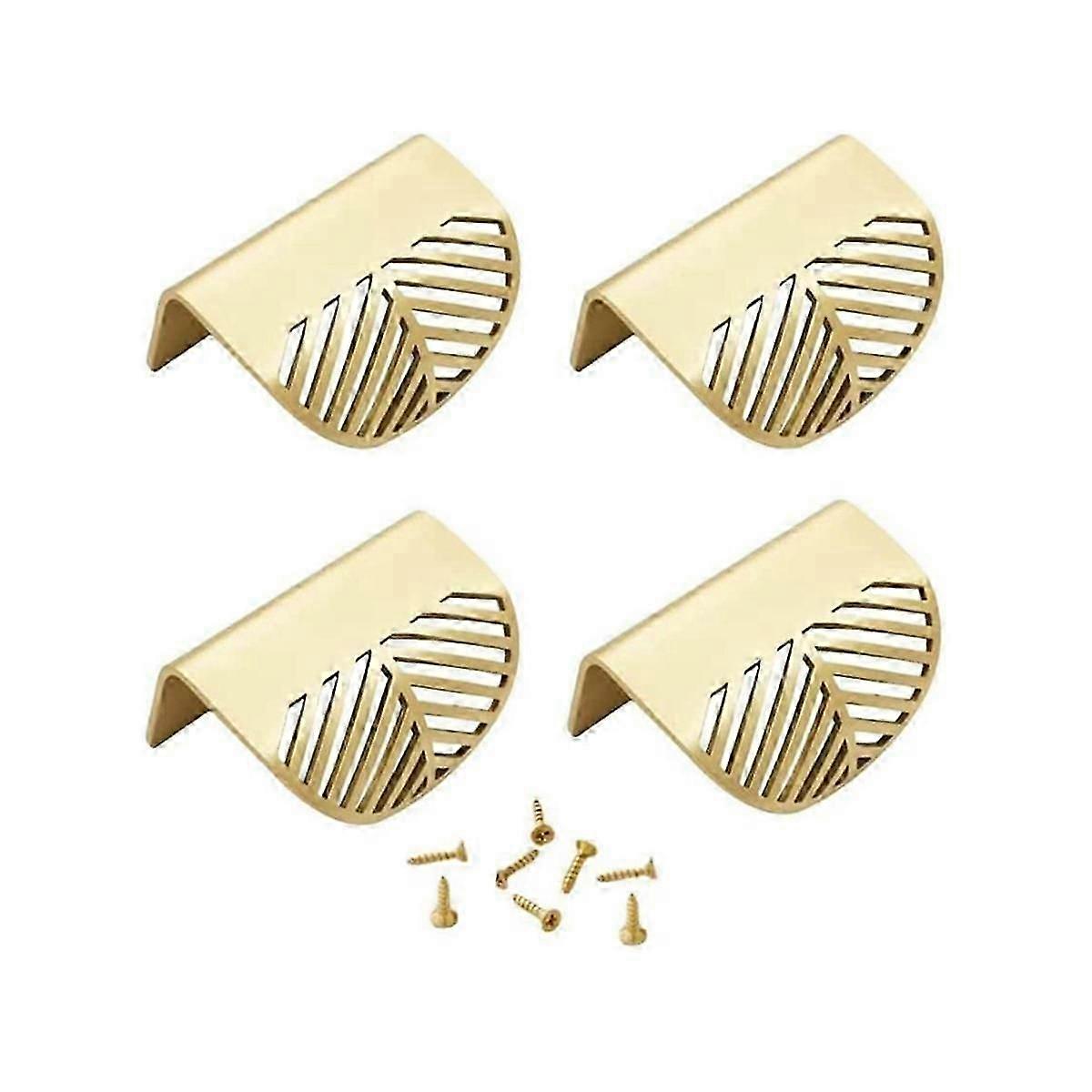 4 Leaf Cabinet Pulls Gold Concealed Furniture Knobs Balcony Door Knobs Cabinet Pulls with Adjustin