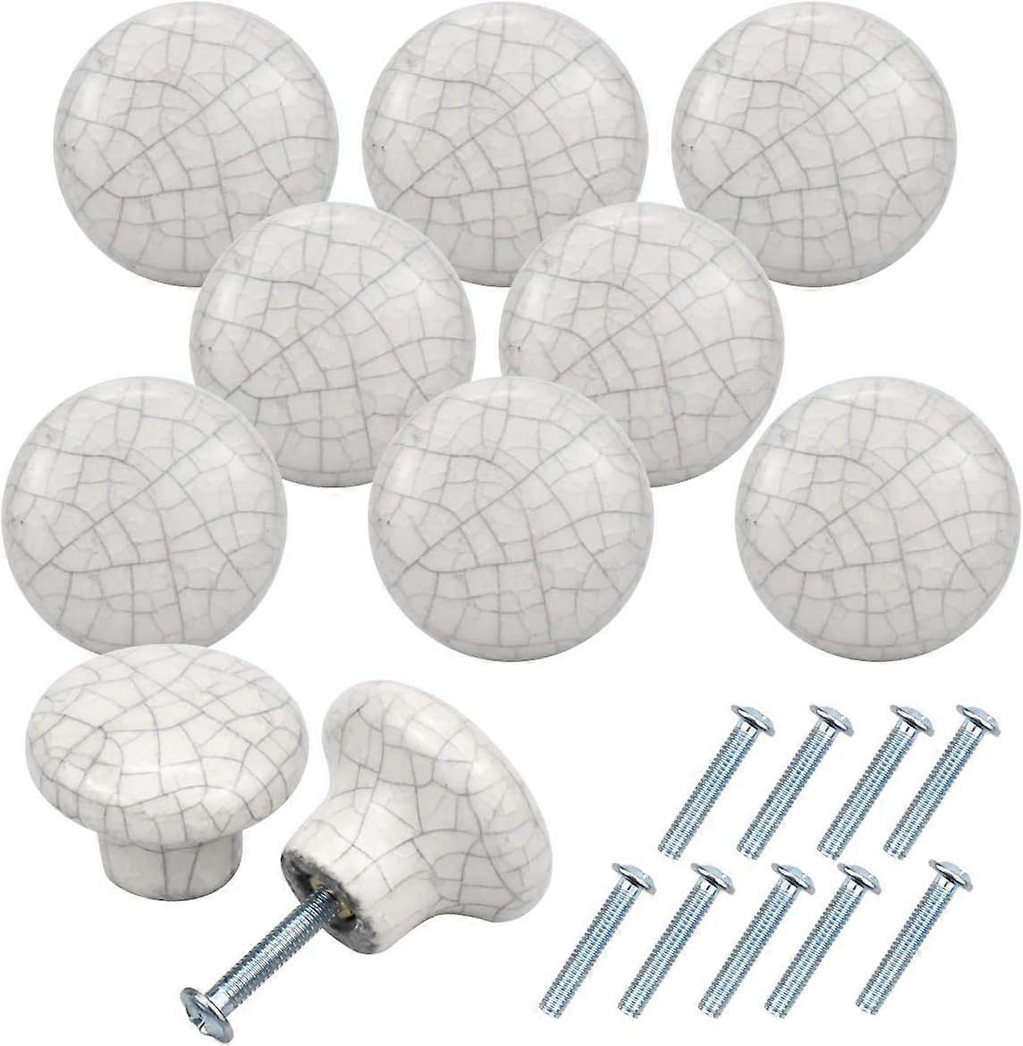 Furniture Handle 10 Pieces Vintage Drawer Knobs, Ceramic Cupboard Door Knobs, Door Handles, Drawer Pulls, Dresser Knobs3.8*3.8*2.8