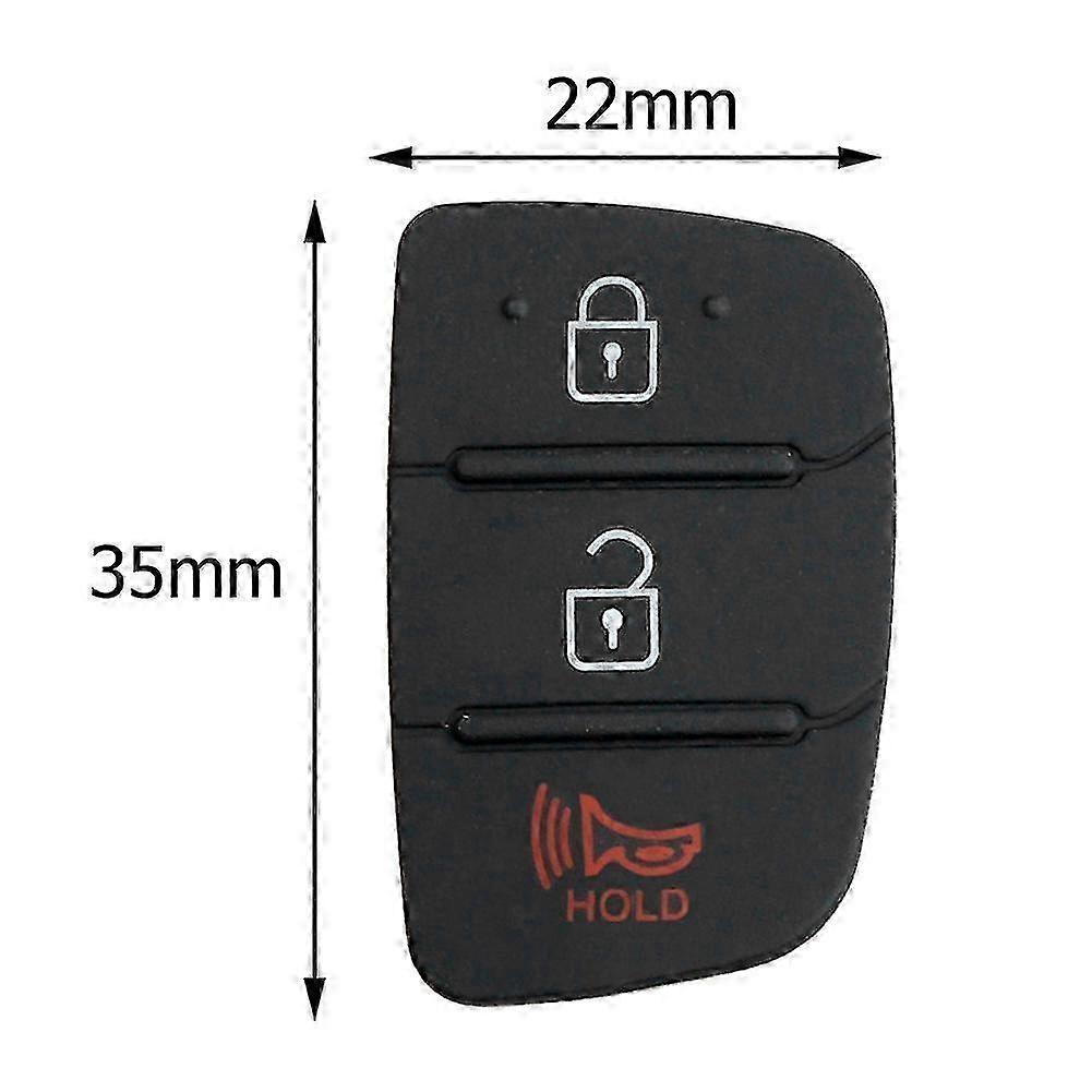 LM Car 3 Button Remote Key Fob Case Rubber Pad For Hyundai I30 I35 Ix20 Solaris Verna For Kia Rio K2 K5 GSH