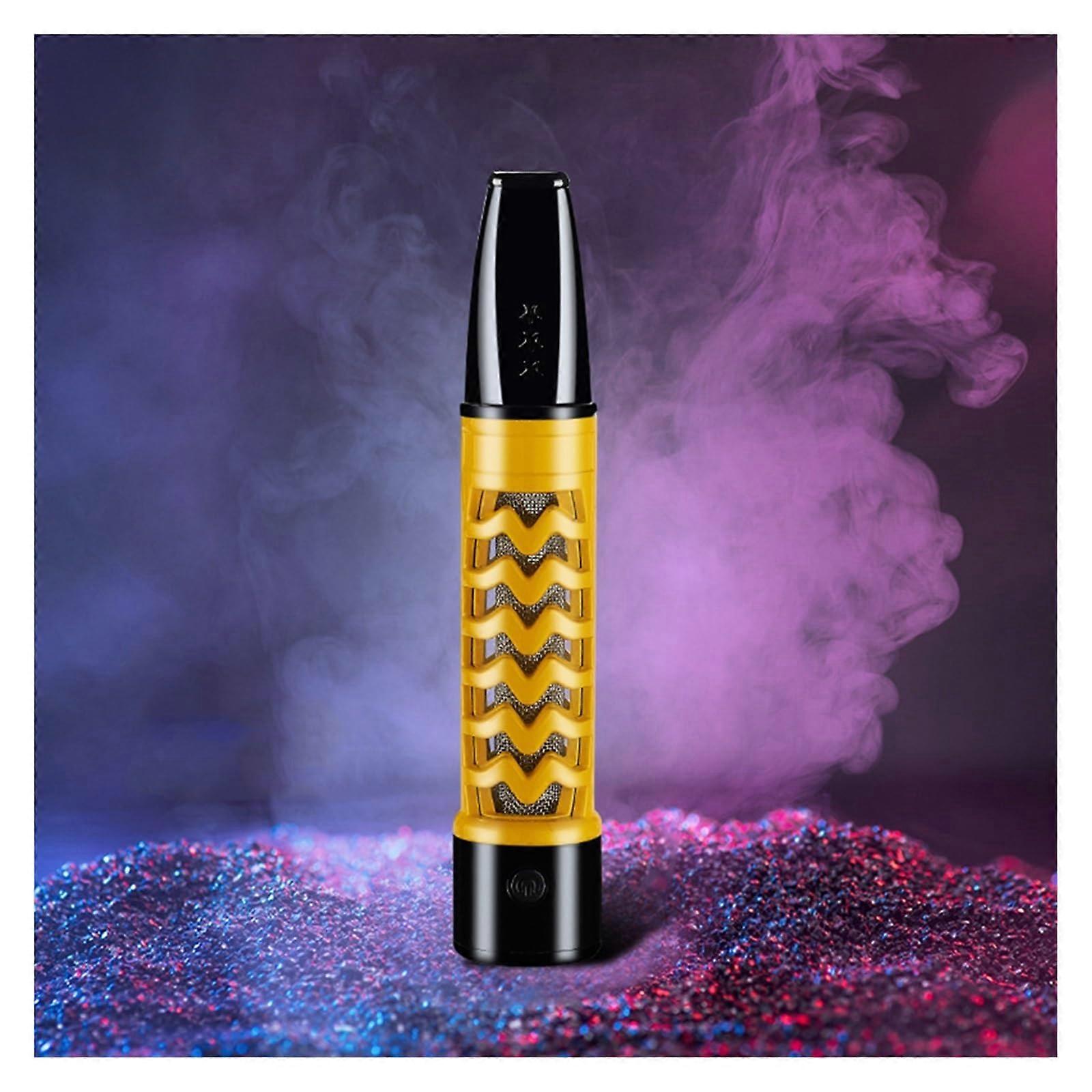 Pocket Ashtray - Portable Smokeless Ashtray for Car, USB Rechargeable Flameless Lighter, Small Yellow Lazy Cigarette Holder