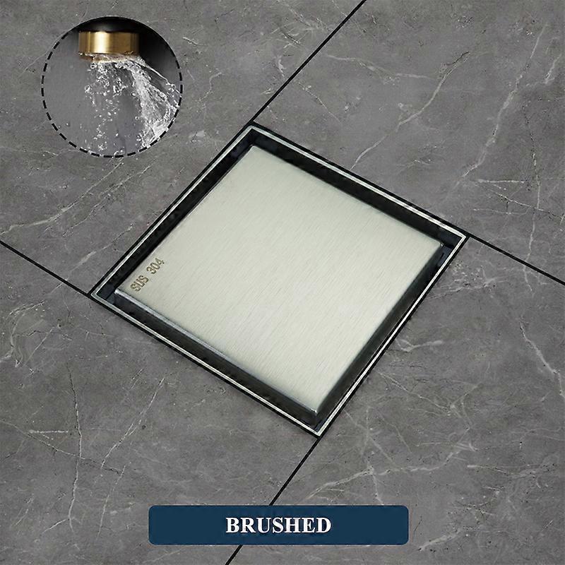 Stainless Steel 10CM*10CM Square Invisible Bathroom Floor Drain with Tile Shower Floor Drain 2 in 1 Panel Floor DrainCraft Pipe Cleaners