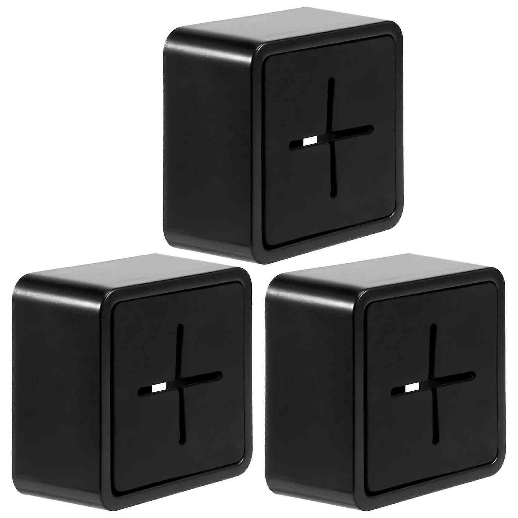 Self Adhesive Kitchen Towel Hanger , 3 Pack Black