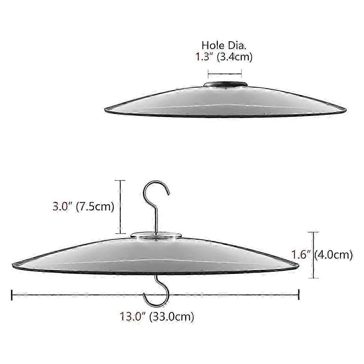 Glass Squirrel Baffle for Bird Feeders Pole - Shepherd Hooks/Post Hanging - Clear 13Inch