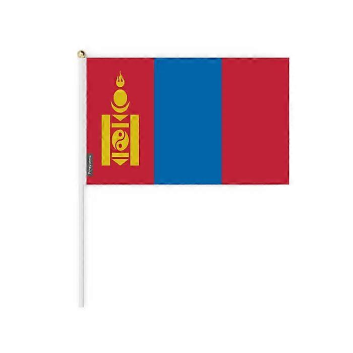 Flag - Mongolia - 14 x 21 cm - Durable polyester - Lightweight - Double-sided print